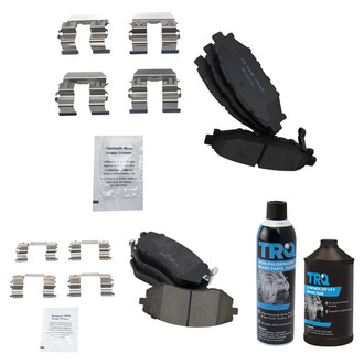 TRQ® - Ceramic Front and Rear Disc Brake Pads