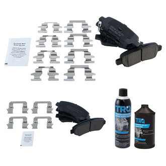 TRQ® - Ceramic Front and Rear Disc Brake Pads