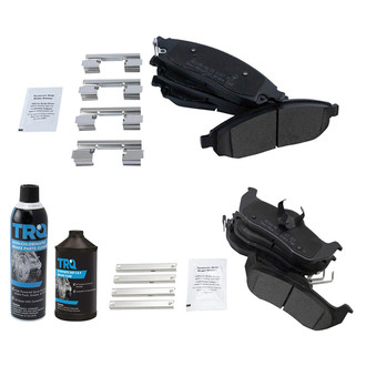 TRQ® - Semi-Metallic Front and Rear Disc Brake Pads
