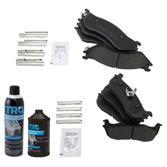 TRQ® - Semi-Metallic Front and Rear Disc Brake Pads