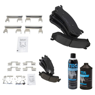 TRQ® - Ceramic Front and Rear Disc Brake Pads