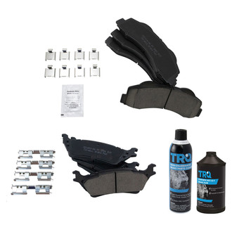 TRQ® - Ceramic Front and Rear Disc Brake Pads