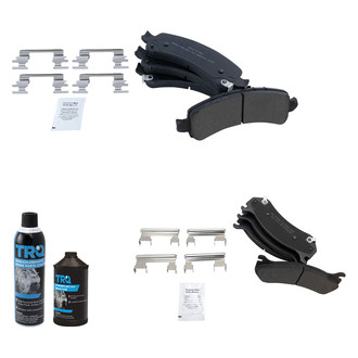 TRQ® - Semi-Metallic Front and Rear Disc Brake Pads
