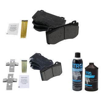TRQ® - Ceramic Front and Rear Disc Brake Pads