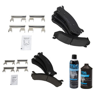 TRQ® - Ceramic Front and Rear Disc Brake Pads