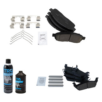 TRQ® - Ceramic Front and Rear Disc Brake Pads