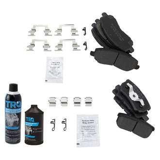 TRQ® - Semi-Metallic Front and Rear Disc Brake Pads