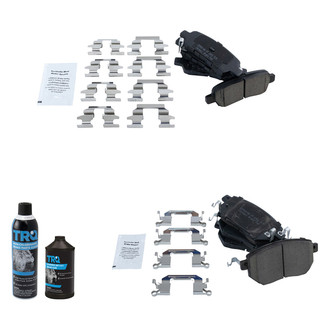 TRQ® - Ceramic Front and Rear Disc Brake Pads