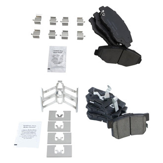TRQ® - Ceramic Front and Rear Disc Brake Pads