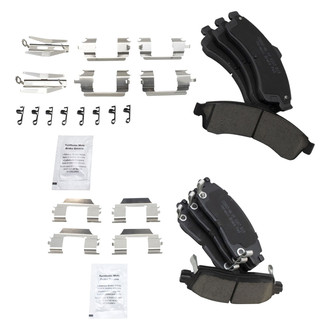 TRQ® - Ceramic Front and Rear Disc Brake Pads