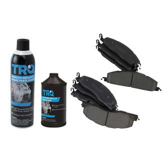 TRQ® - Ceramic Front and Rear Disc Brake Pads
