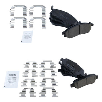 TRQ® - Ceramic Front and Rear Disc Brake Pads