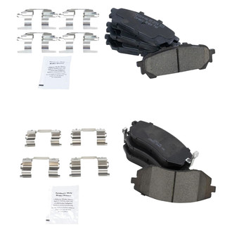TRQ® - Ceramic Front and Rear Disc Brake Pads