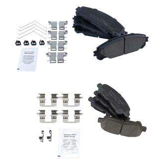 TRQ® - Ceramic Front and Rear Disc Brake Pads