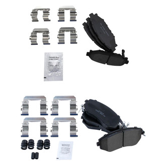 TRQ® - Ceramic Front and Rear Disc Brake Pads