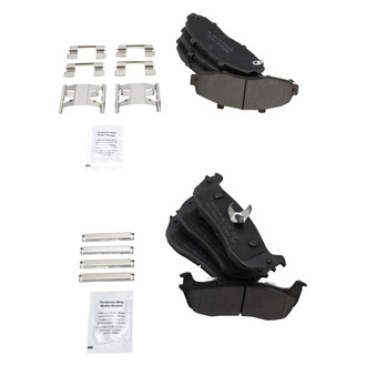 TRQ® - Semi-Metallic Front and Rear Disc Brake Pads