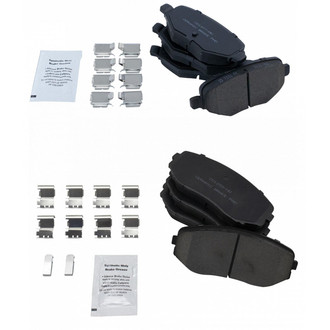 TRQ® - Ceramic Front and Rear Disc Brake Pads