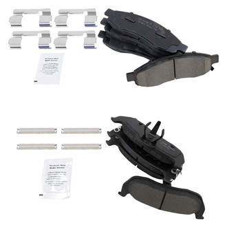 TRQ® - Ceramic Front and Rear Disc Brake Pads