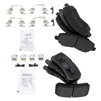 TRQ® - Semi-Metallic Front and Rear Disc Brake Pads