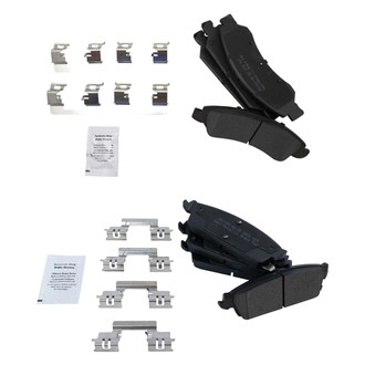 TRQ® - Semi-Metallic Front and Rear Disc Brake Pads