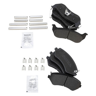 TRQ® - Semi-Metallic Front and Rear Disc Brake Pads