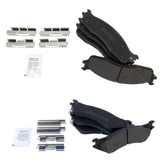 TRQ® - Semi-Metallic Front and Rear Disc Brake Pads