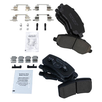 TRQ® - Ceramic Front and Rear Disc Brake Pads