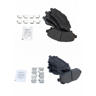 TRQ® - Semi-Metallic Front and Rear Disc Brake Pads