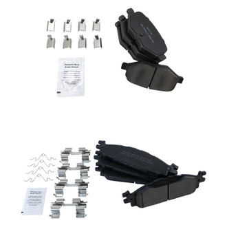 TRQ® - Semi-Metallic Front and Rear Disc Brake Pads
