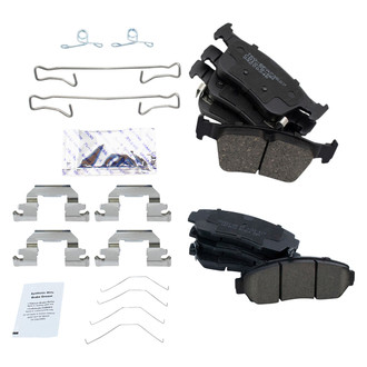 TRQ® - Ceramic Front and Rear Disc Brake Pads