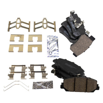 TRQ® - Ceramic Front and Rear Disc Brake Pads