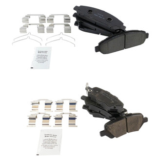 TRQ® - Ceramic Front and Rear Disc Brake Pads