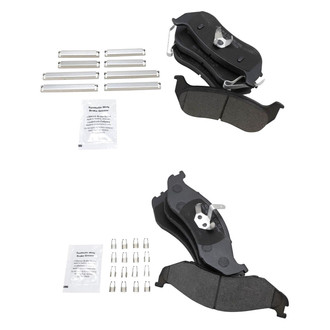 TRQ® - Semi-Metallic Front and Rear Disc Brake Pads