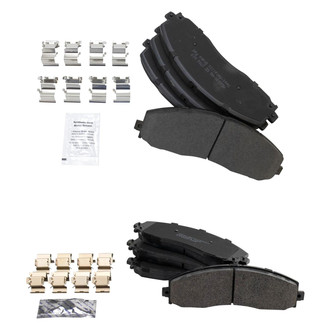 TRQ® - Semi-Metallic Front and Rear Disc Brake Pads