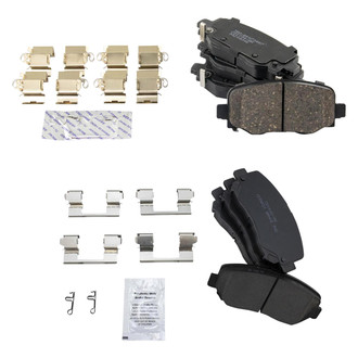 TRQ® - Ceramic Front and Rear Disc Brake Pads