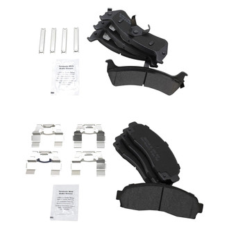 TRQ® - Semi-Metallic Front and Rear Disc Brake Pads