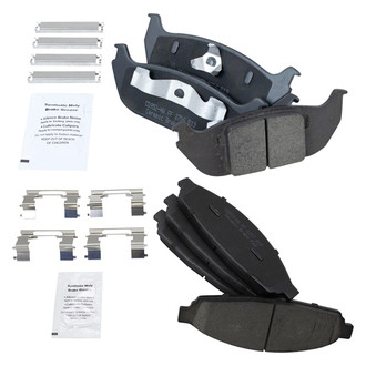 TRQ® - Ceramic Front and Rear Disc Brake Pads