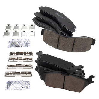TRQ® - Ceramic Front and Rear Disc Brake Pads