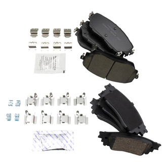TRQ® - Ceramic Front and Rear Disc Brake Pads