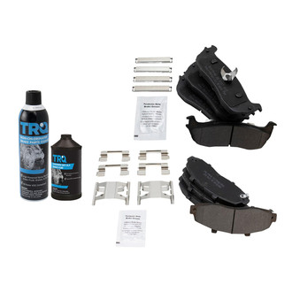 TRQ® - Semi-Metallic Front and Rear Disc Brake Pads
