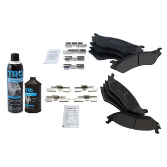 TRQ® - Semi-Metallic Front and Rear Disc Brake Pads