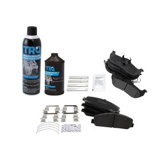 TRQ® - Semi-Metallic Front and Rear Disc Brake Pads