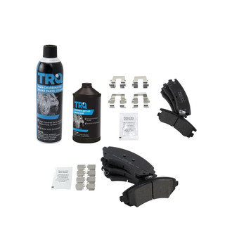 TRQ® - Semi-Metallic Front and Rear Disc Brake Pads