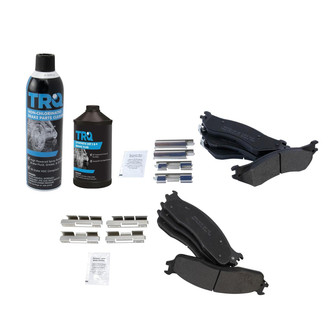 TRQ® - Semi-Metallic Front and Rear Disc Brake Pads