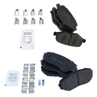 TRQ® - Semi-Metallic Front and Rear Disc Brake Pads
