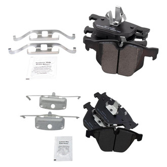 TRQ® - Semi-Metallic Front and Rear Disc Brake Pads