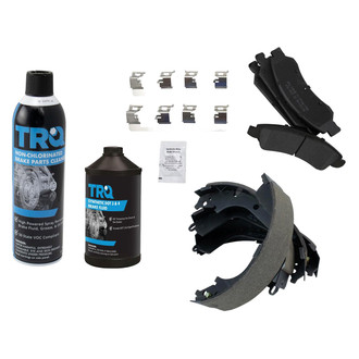 TRQ® - Semi-Metallic Front and Rear Disc Brake Pads