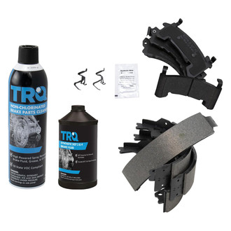TRQ® - Semi-Metallic Front and Rear Disc Brake Pads