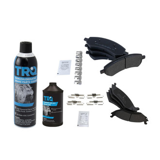TRQ® - Semi-Metallic Front and Rear Disc Brake Pads