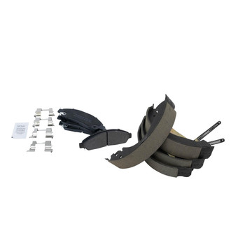 TRQ® - Semi-Metallic Front and Rear Disc Brake Pads